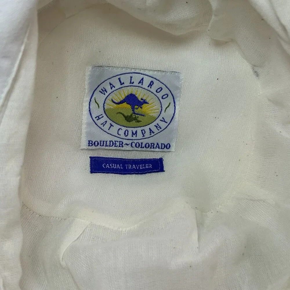 Wallaroo Casual Traveler White Cotton Sun Hat NWT UPF 50